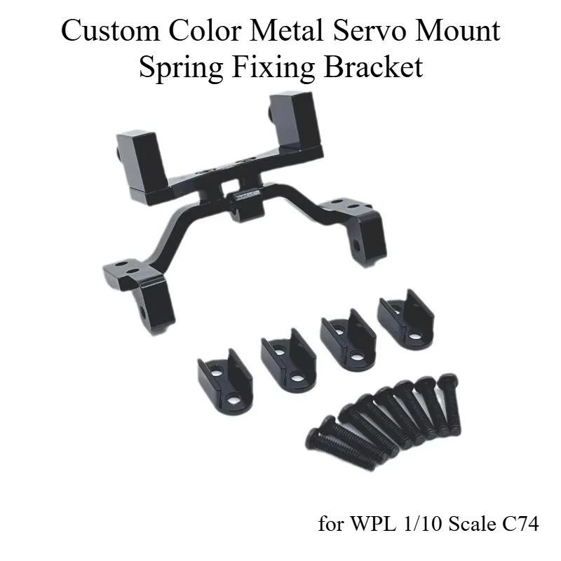 Custom Color Metal Servo Mount Spring Fixing Bracket Mod Components Upgrade Part for WPL 1/10 Scale C74 RC Car Spare Accessories