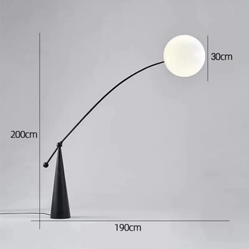 Nordic style LED living room floor lamp, located next to the sofa, post-modern light luxury trend creative and unique design