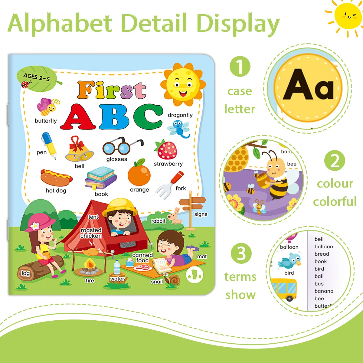 

English Vocabulary Learning Book Enhances Parent-Child Interaction Educational Reading Material for Language Development