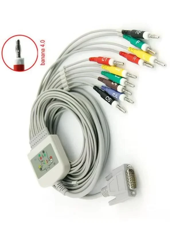 new 10 lead ECG cable (1 unit) ; part no: BJ-902D for Cardiovit AT-1 G2 ECG Machine