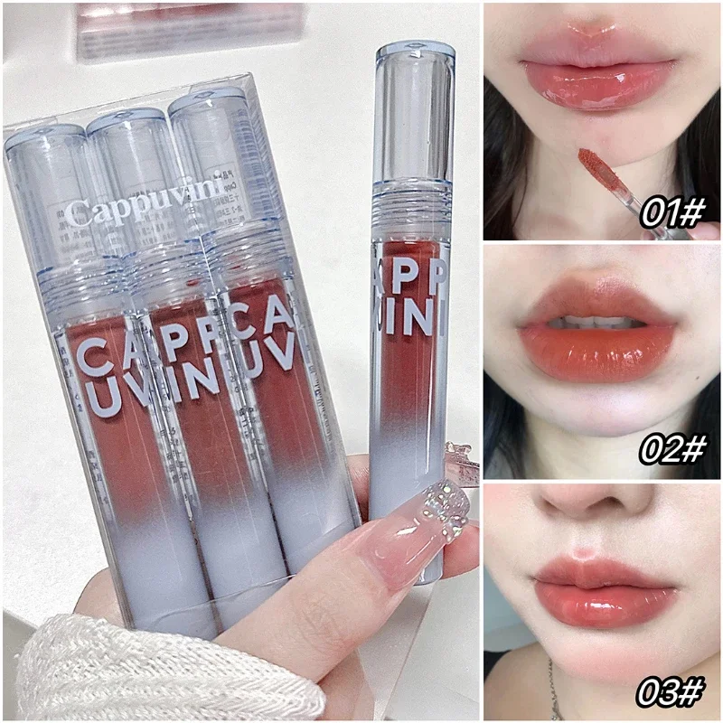 Mirror Lip Glaze Water Light Moisturizing Non-stick Cup  Glossy Lip Gloss Transparent Whitening Lip Makeup Cosmetics Lipsticks