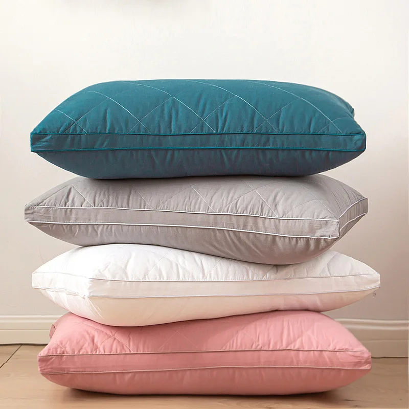Comfortable High Elasticity Pillow Soft Side Sleeping Pillow for Household Use Fluffy Pillow Washable Not Deform Durable