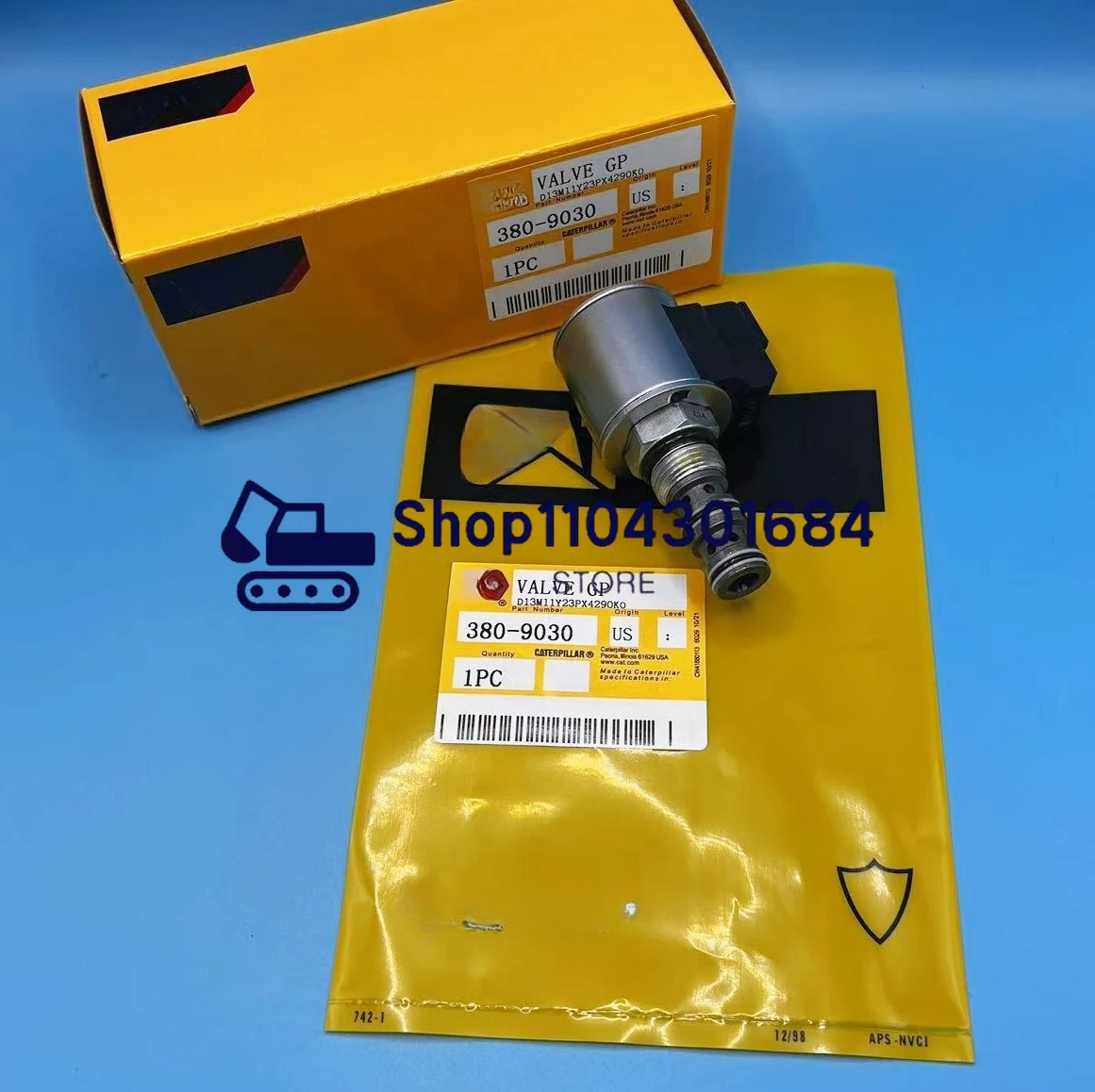 380-9030 3809030 Válvula solenoide de 12 V para piezas de reparación de motores diésel 416E 422E