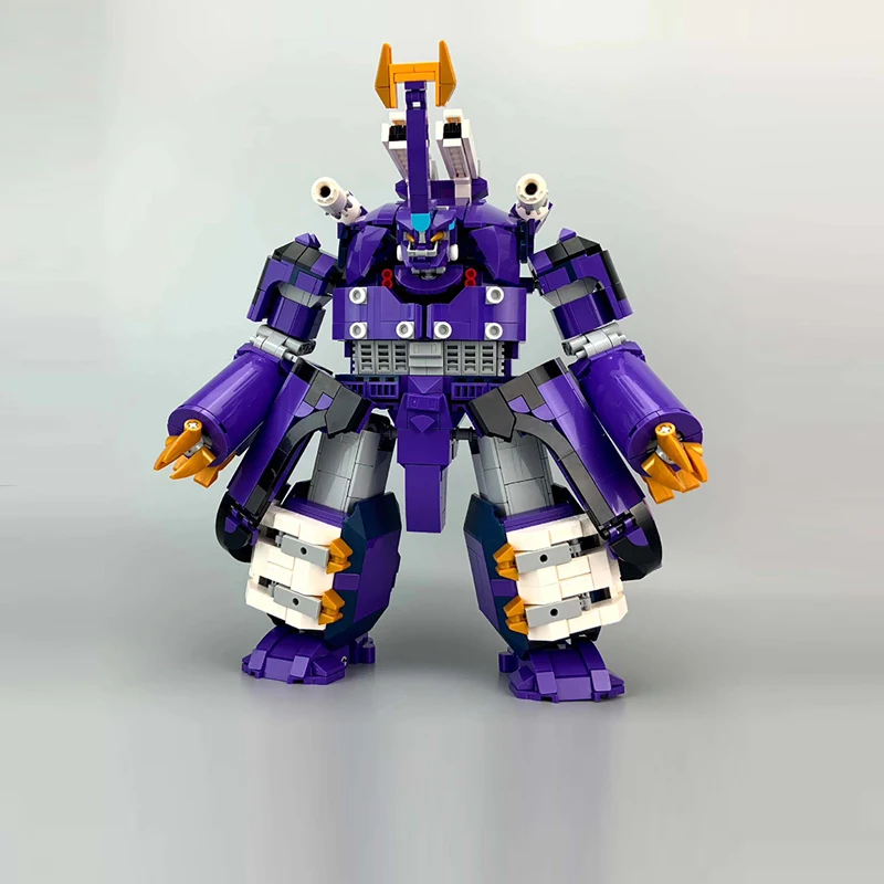 Creative Series Model MOC Building Bricks Purple Heavy Mecha Modular Technology Gifts Holiday Assemble Toys Suit Display