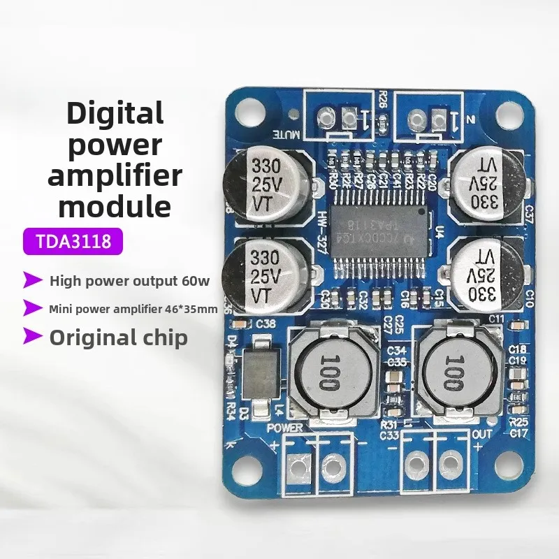 TPA3118 Digital Amplifier Board PBTL Mono 60W Power Amp Module DC 8-24V with Original Chip