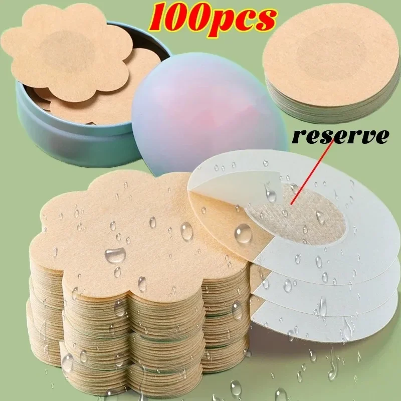 10/100pcs Nipple Pasties Breast Lift Tape Stickers Chest One-off Women's Invisible Nipple Covers Pads Overlays on Bra Accessorie