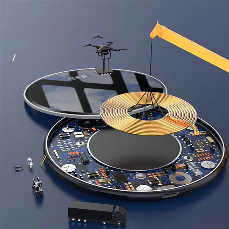 15W Wireless Charger Fast Charging for iPhone 15 14 13 X XR XS Max 8 for Samsung S10 S20 Note 10 20 Xiaomi Huawei Honor Phone - náhled 5