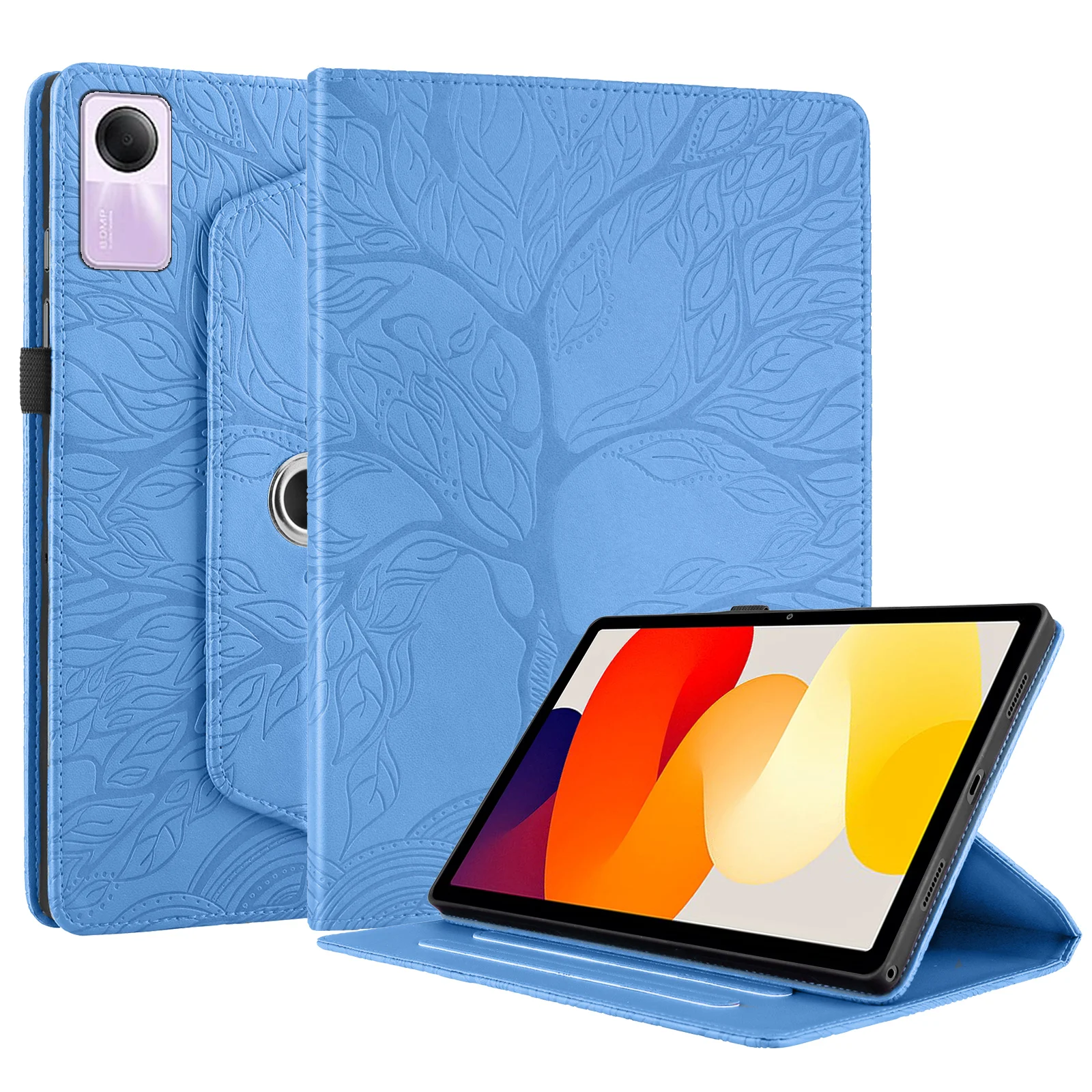 360 Drgee شجرة نمط ل Xiaomi Redmi Pad SE 11 بوصة 2023 حافظة فليب حامل لينة غطاء من البولي يوريثان ل Funda Redmi Pad SE اللوحي