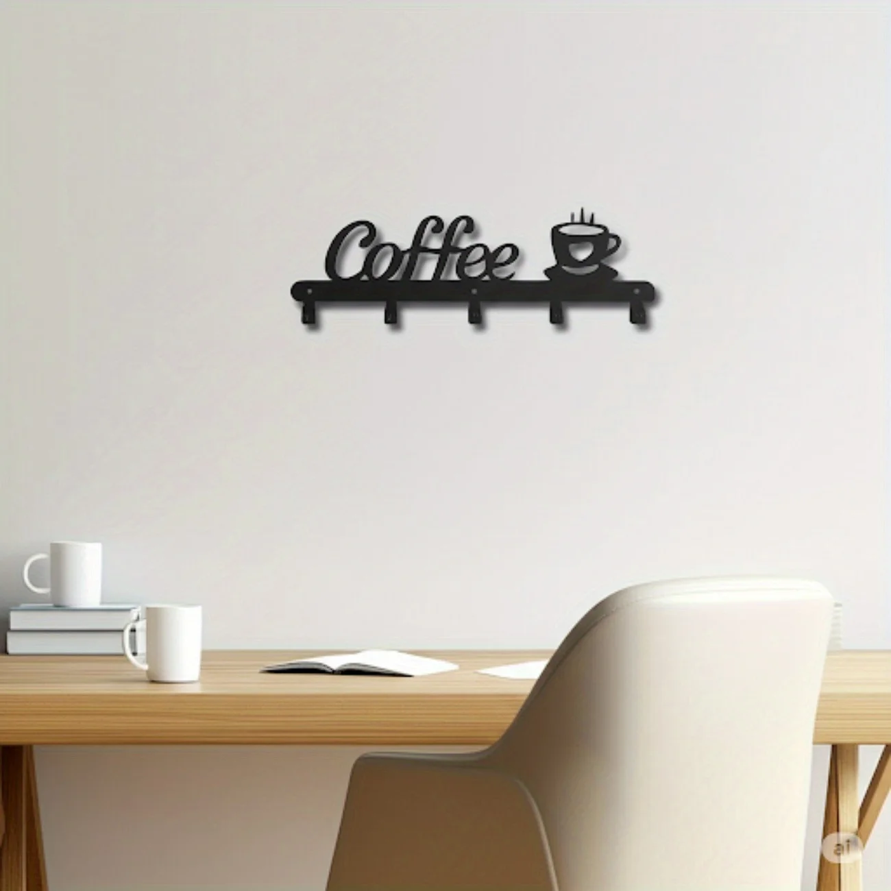 耐久性のある鉄製多目的ハンガー、カップ、鍵用、キッチンと玄関用のインダストリアルシックオーガナイザー、省スペースな家の装飾