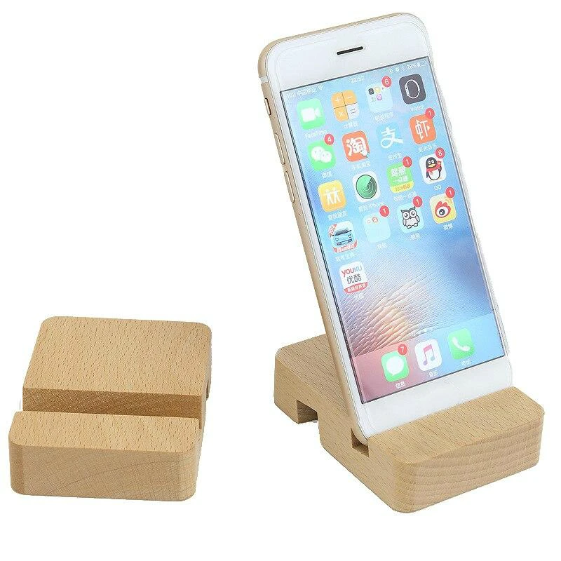 Wooden Cellphone Stand Holder Universal Mobile Phone Table Stand Holder Portable Mobile Phone Support Holder