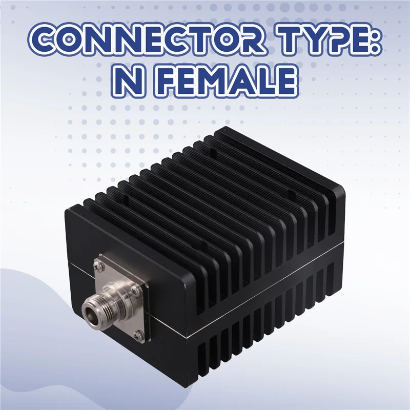 ABSQ-RF الميكروويف محطة التوصيل 50Ohm DC-4GHZ 100W N نوع أنثى المخفف تحميل محوري 1/2 موصل عالية الطاقة