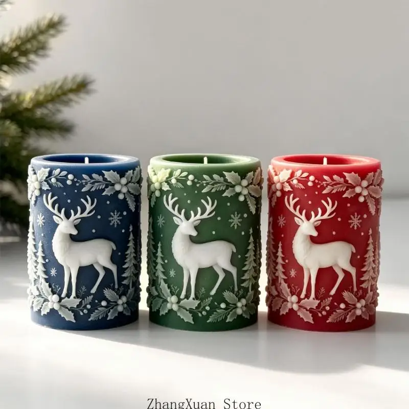 Weihnachts-Hirsch-Kerzenform für DIY-Winterpräsentation und Kerzenherstellung 3XUF – Detail 2