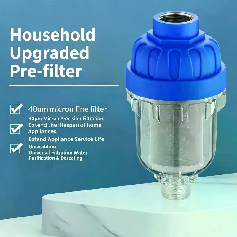 Steel Household Electric Water Heater Pre-filter Water Purifier Washing Machine Faucet Shower Anti-scaling Filter Stainless