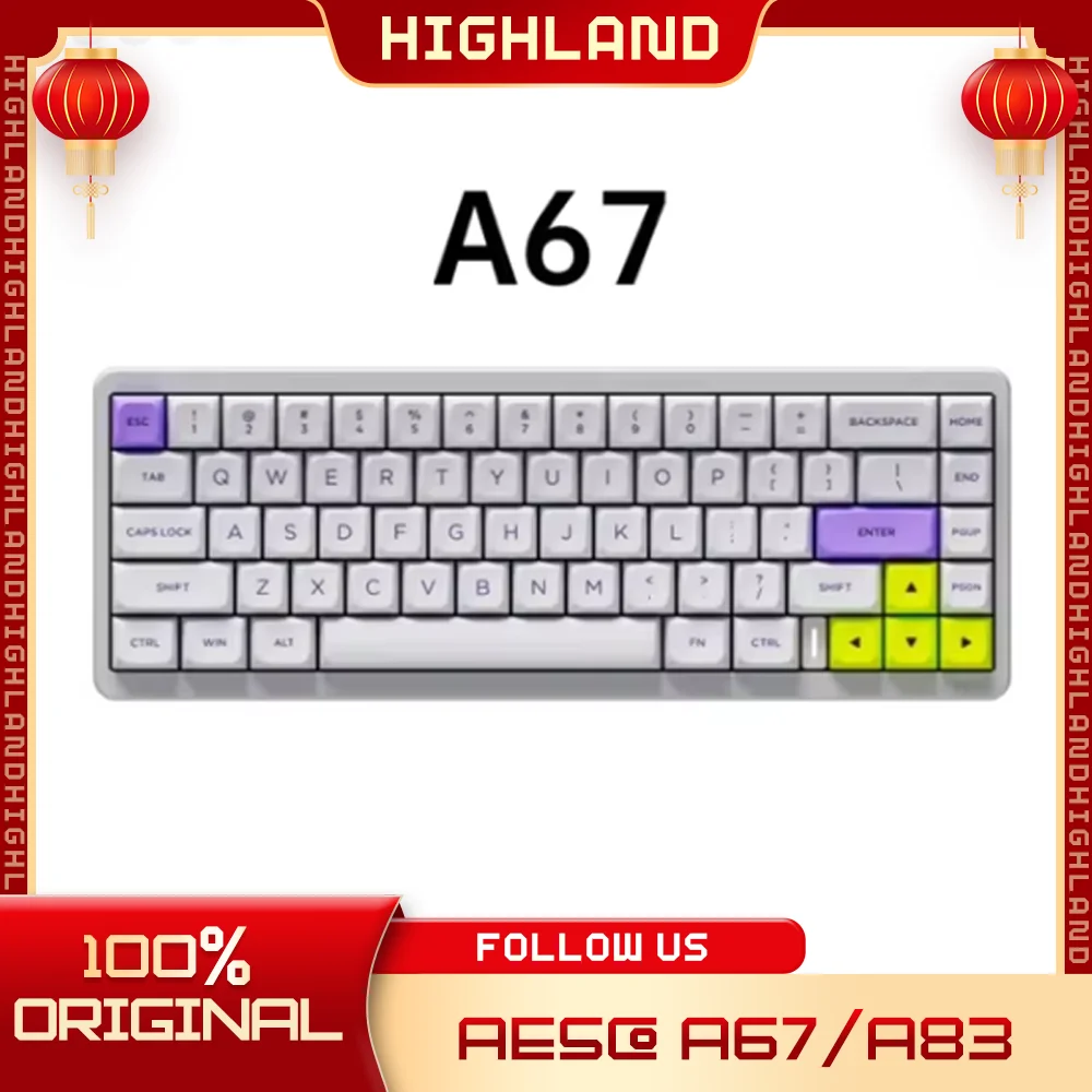 AESCO A67/A83 Keyboard Wireless Inductive Axis Support RT Non-Touch Full Key Gaming Customized Hot Swap Fearless Compact Mechani