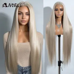 Nobile Dei Capelli Parrucche Per Le Donne Nere Anteriore Del Merletto Sintetica Dritto Capelli 38 Pollici Ombre Anteriore Del Merletto Parrucca di Cosplay Del Merletto Bionda parrucca anteriore