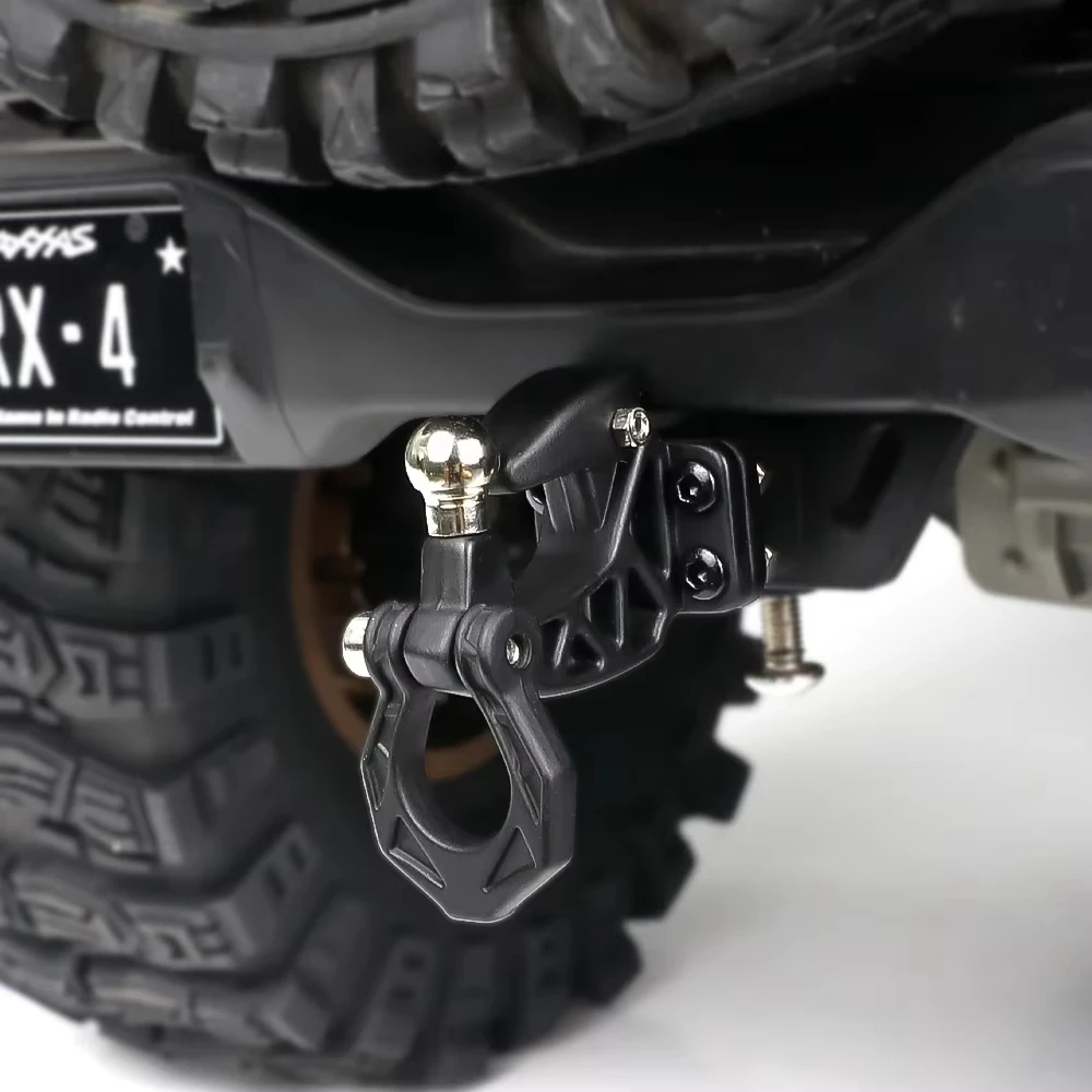 Heavy Duty Metal Tow Hook And Rear Bumper for 1/10 1/8 RC Crawler Drop Hitch Receiver Compatible with Axial SCX10 TRX4 RGT