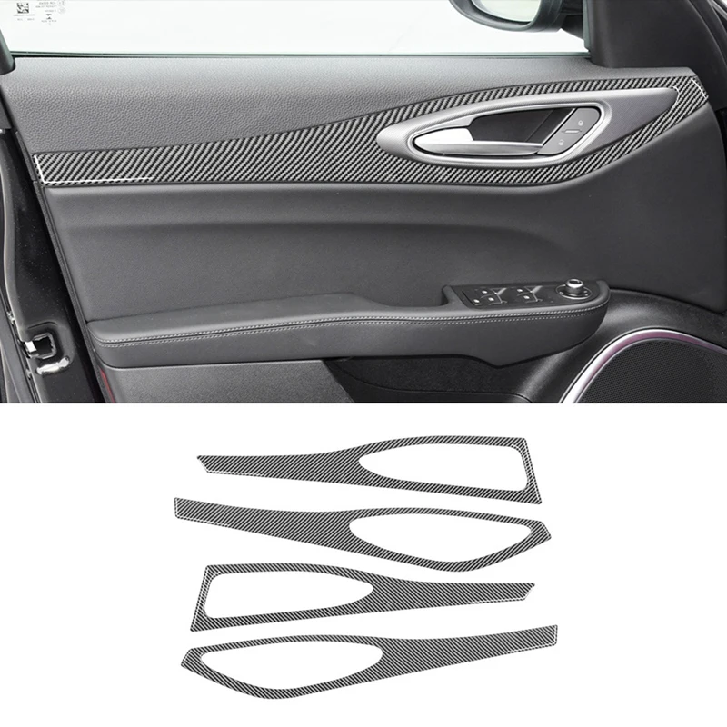 

Car Door Panel Trim Decor Strips Sticker Interior Handle Panel Sticker For Alfa Romeo Giulia 2015-2023