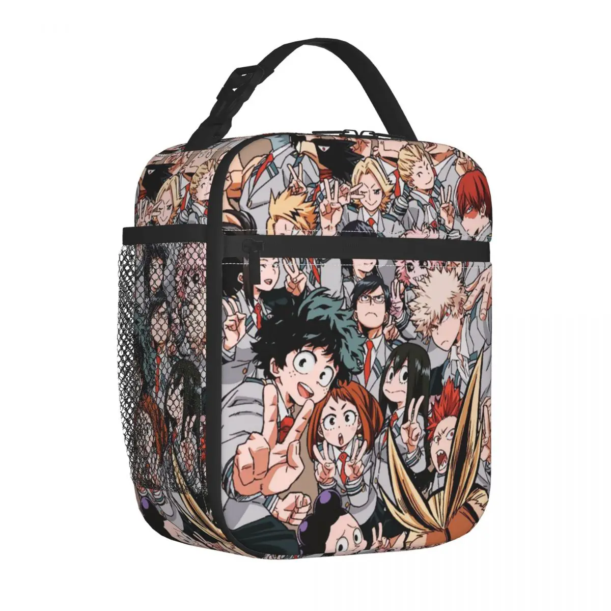My Hero Academia Lunch Bags High Capacity Katsuki Todoroki Toga Reusable Thermal Bag Tote Lunch Box School Picnic Girl Boy
