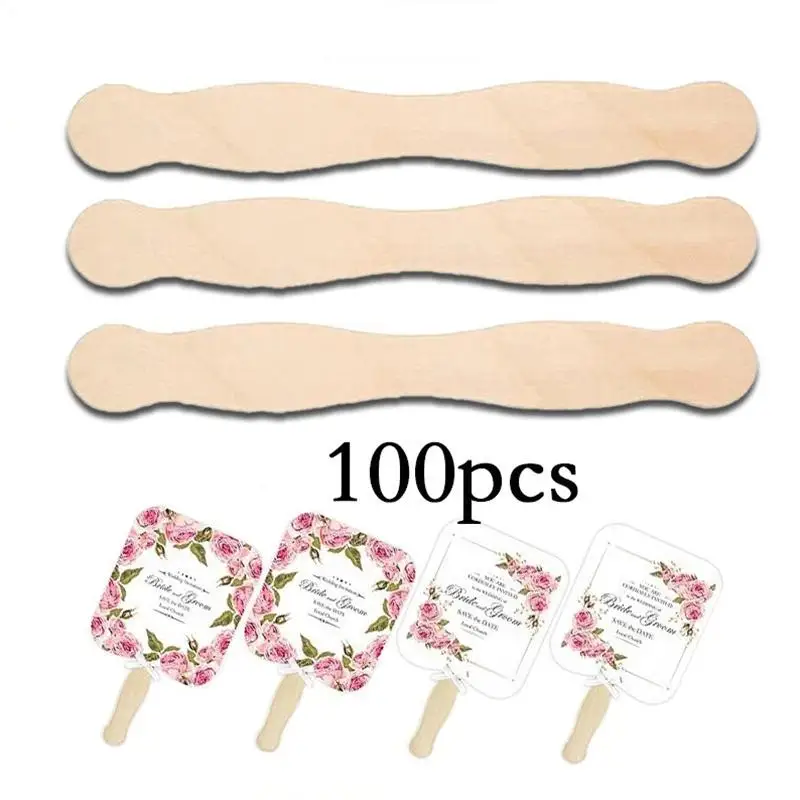 25/50/100PCS Ice Cream Popsicle Wooden Sticks Ice Cream Spoon Hand Crafts Cake Tool Wood Taster Spoons For Ice Cream Dessert DIY