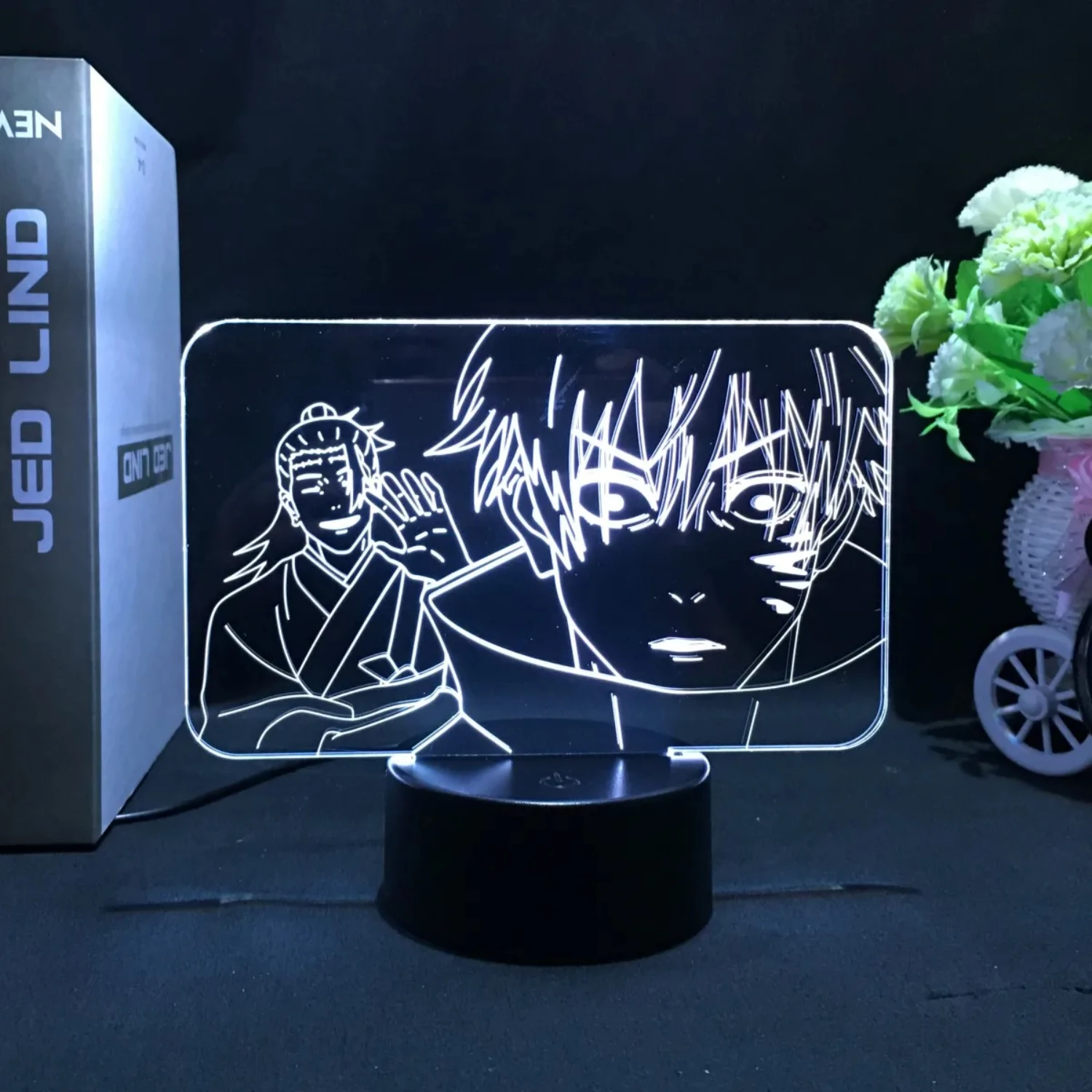 Eye-catching and vibrant Anime Jujutsu Kaisen LED Light featuring Yuji Itadori, Ryomen Sukuna, and Gojo Satoru. Perfect bedroom 