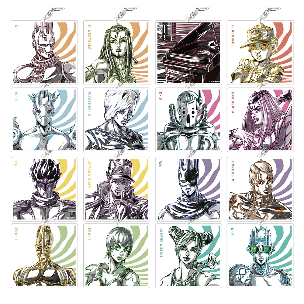 JoJo's Bizarre Adventure Stone Ocean Jolyne Cujoh Ermes Costello Foo Fighters Emporio Alnino Weather Report Llavero acrílico