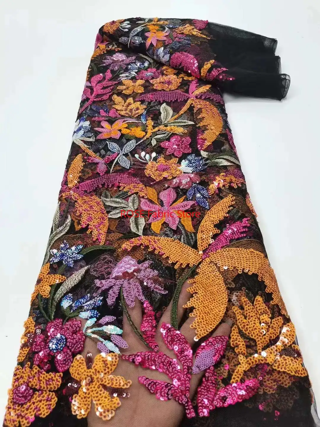 

9-цветная высококачественная африканская кружевная ткань с вышивкой блестками, французский сетчатый тюль для платья для девочек, праздничного платья, свадебного платья