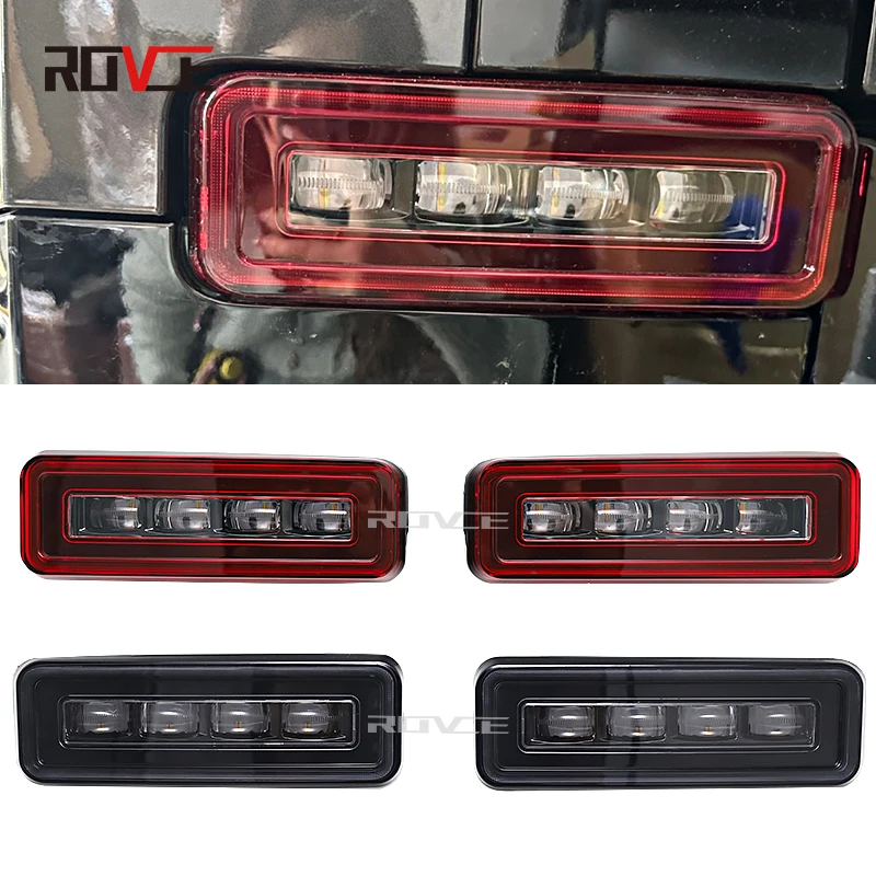 ROVCE Car Rear LED Bumper Light Reflector Taillight Reverse Lights Turn Signal Light For Land Rover Defender 2020-2023 New Style