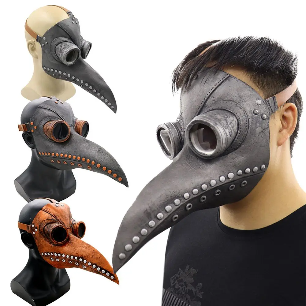 Accesorio de mascarada, juguetes para trucos para mujeres y hombres, accesorios de fiesta para Cosplay, máscara de pájaro de Doctor, máscara Steampunk Medieval, máscaras de miedo para Halloween