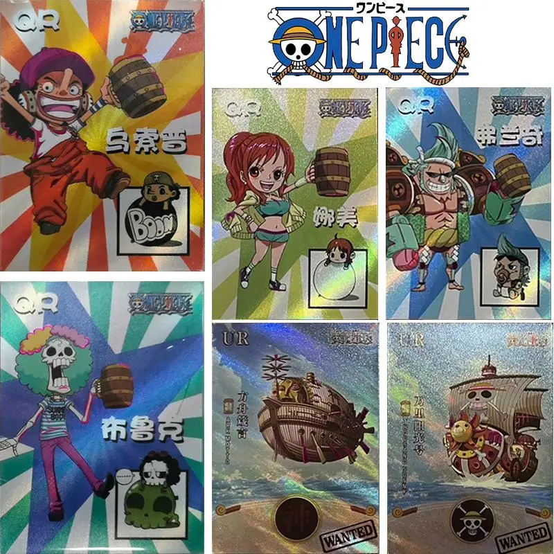 

Anime ONE PIECE UR QR series Roronoa Zoro Monkey D. Luffy Tony Tony Chopper collection card Board game card Entertainment toys