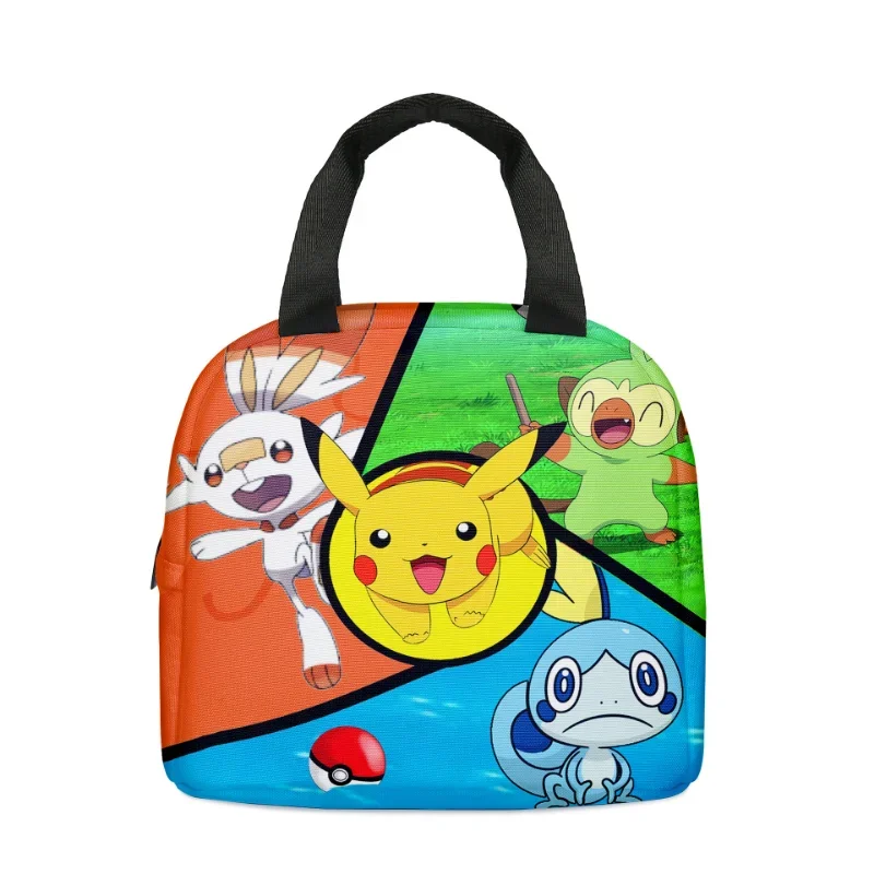 HOT Pokemon Kawaii Pikachu Student Anime Portable Lunch Box Cute Pokemon Series Children School  Lunch Bag Convenient