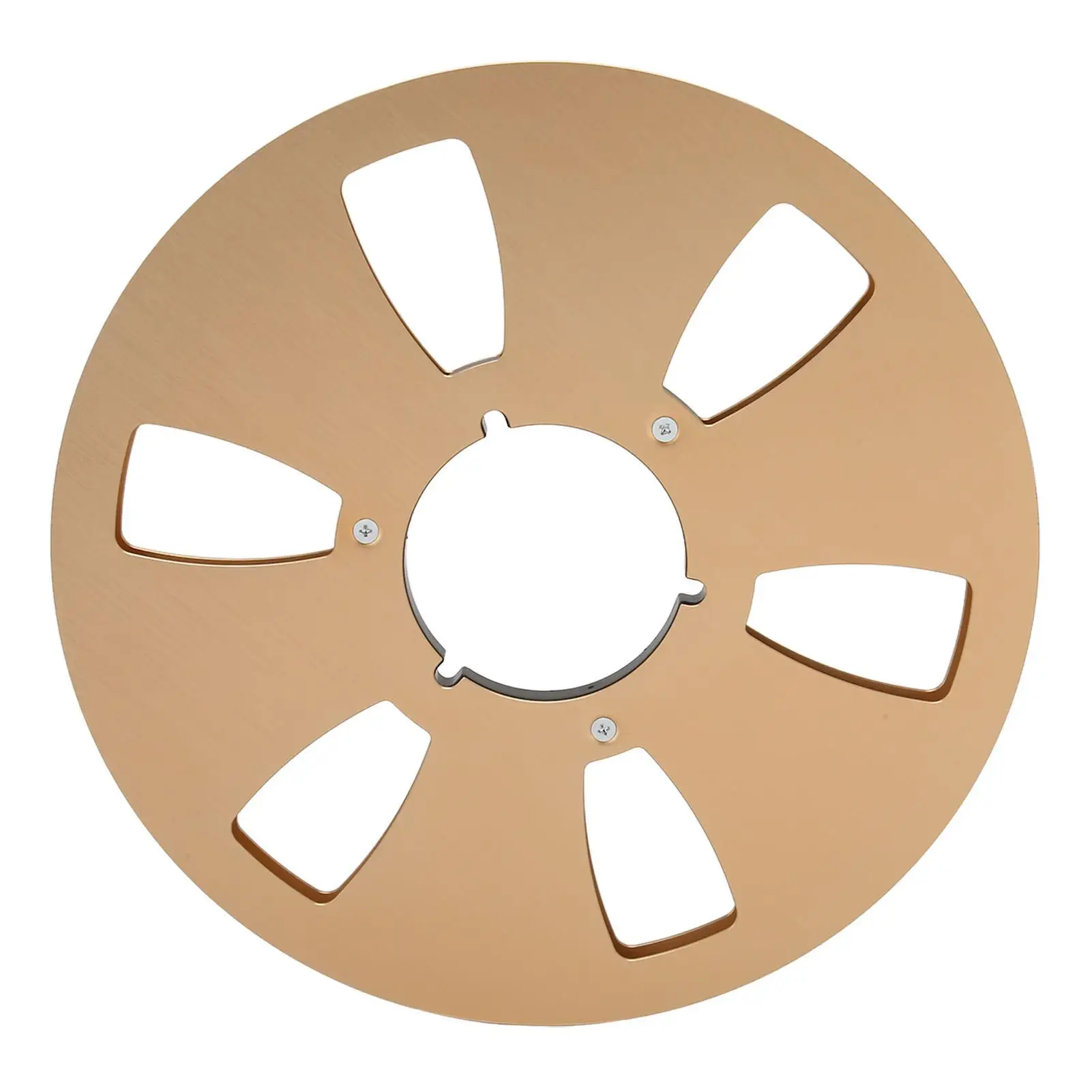 10-Inch Aluminum Alloy 1/4 Empty Tape Reel with 6 Holes Universal Takeup for Sound Machines