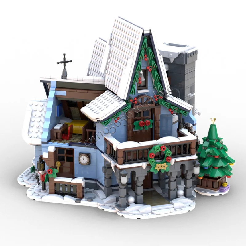 2297 PCS Exquisite Christmas Series House MOC Building Block Model Construction Set Bricks Children DIY Assembly Festival Gifts