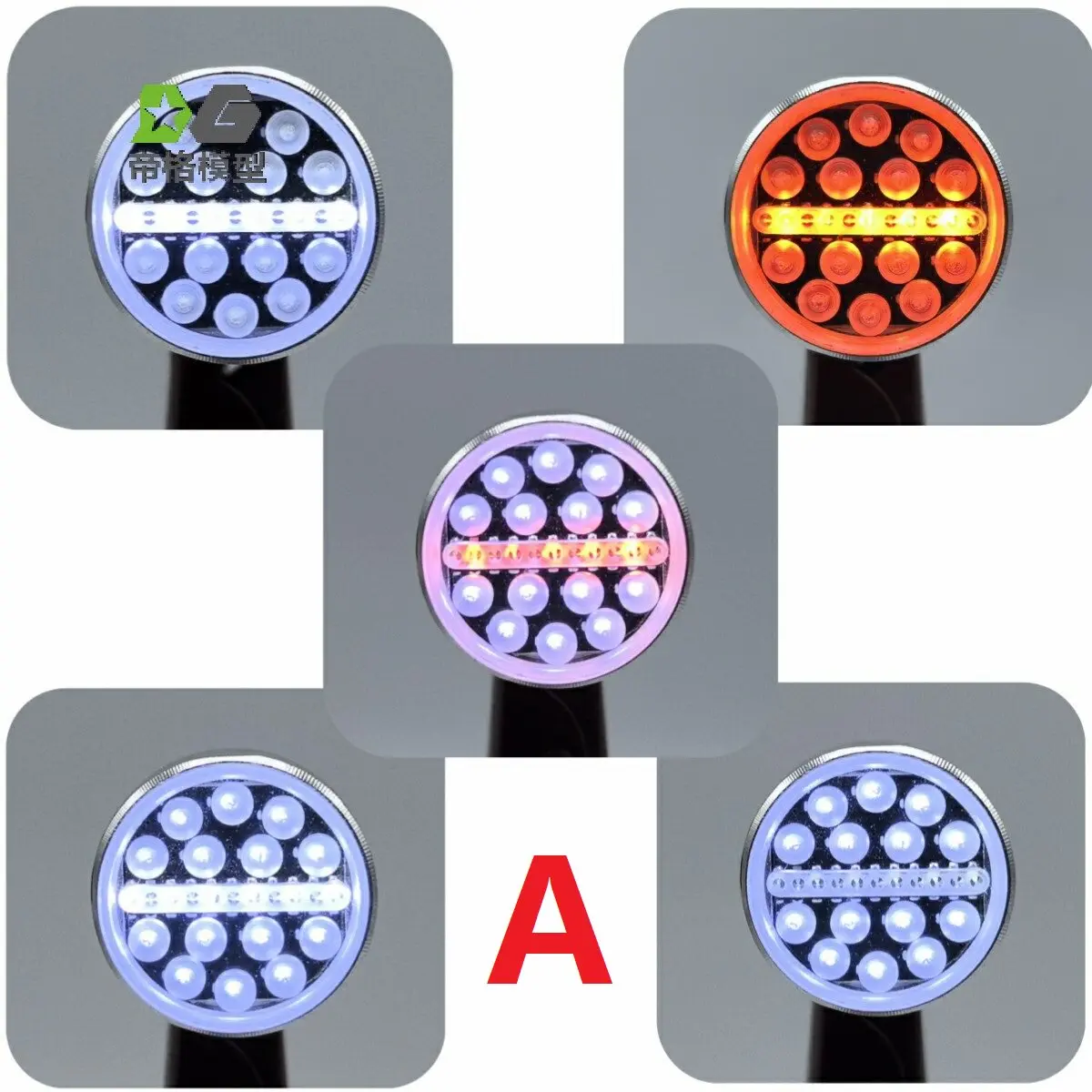 1/14 RC Truck Metal LED Spot Lights Work Light Pods For Tamiya 1/14 RC Tractor Tipper Dump Truck Semi-Trailer DEGREE Model Parts