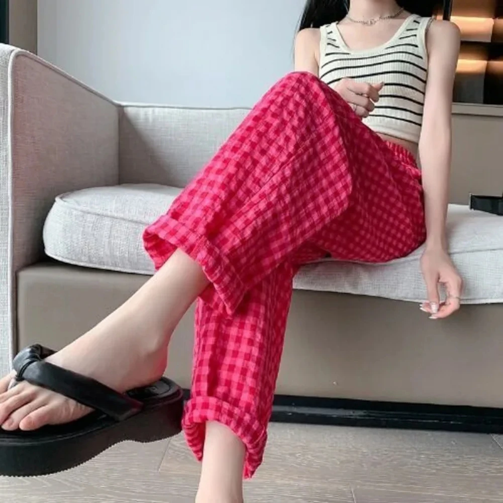 Club Activities Korean Summer Pajamas Comfortable Women\\\\\\\\\\\\\\\'s Pajamas Elastic Trousers Cute Homewear Daily Club Wear