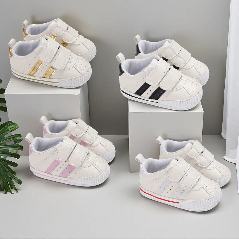 HAIZHIW جديد طفل لينة وحيد أحذية رياضية عدم الانزلاق الأبيض أحذية برام للأطفال الرضع الصبي حذاء كاجوال شريط Prewalker المدربين للفتيات #1