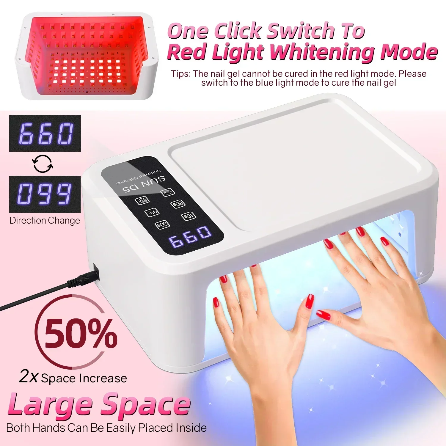 480 W Große Raum UV LED Nagel Lampe Für Maniküre Lampe Trocknen Gel Nagellack 140 LEDS Nagel Trockner mit LCD Bildschirme Salon Werkzeuge