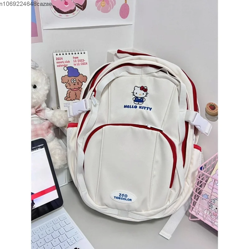 Sanrio Hello Kitty New Fashion Backpacks Y2k Student College Style Schoolbag Women Korean Style Large Capacity Shoulder Bags