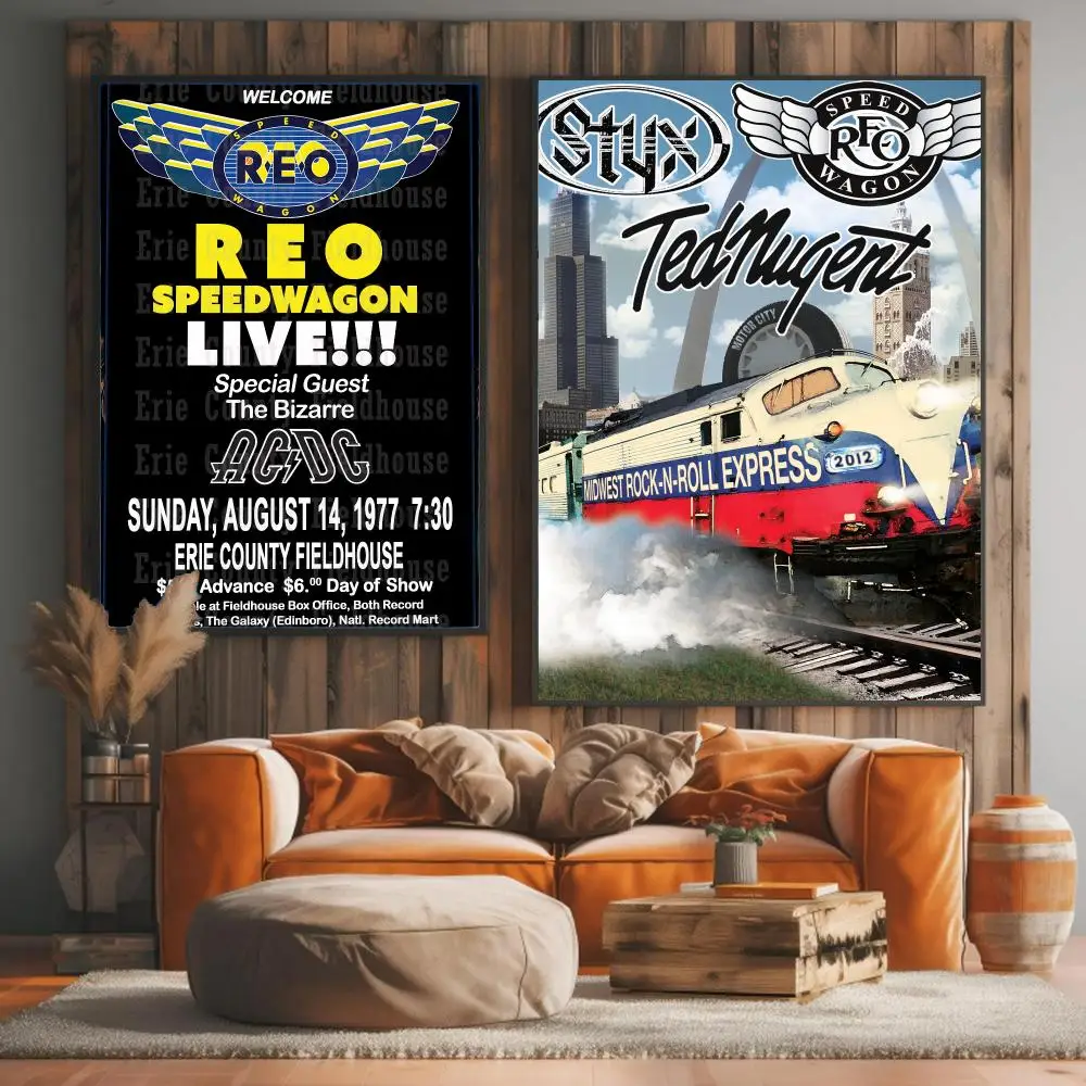 band R-REO Speedwagon-N Painting Calligraphy Elegant Botanical Decor for Living Room Modern Interior Design