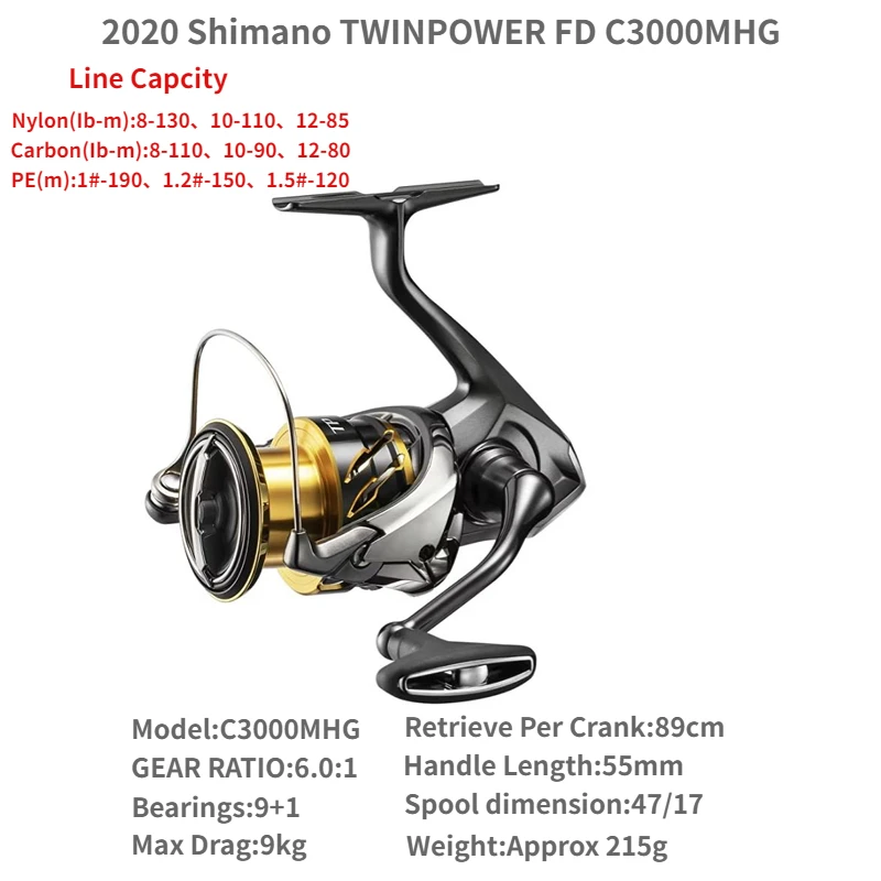 Original 2020 Shimano Twin Power Twinpower FD C2000S 2500 2500SHG