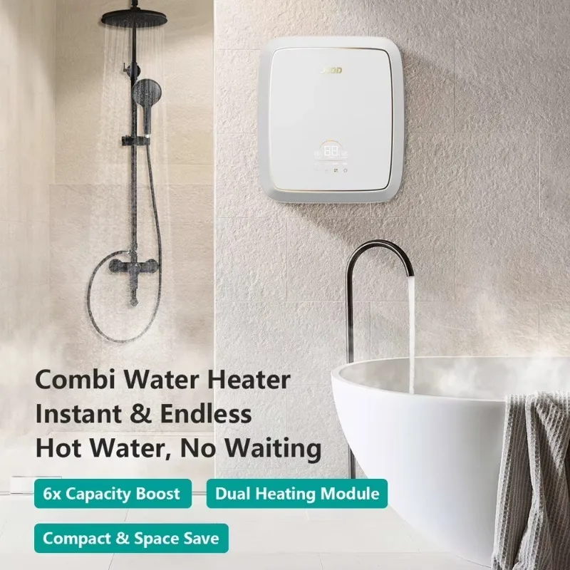 Airo Manufacture 20 Liter Touch Control 2 in 1 Storage Tank Electric Instant Tankless Combi Rapid Hot Shower Water Heater Geyser