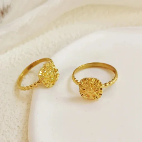 18k no demolding rings finger rings for women square shape finger ring