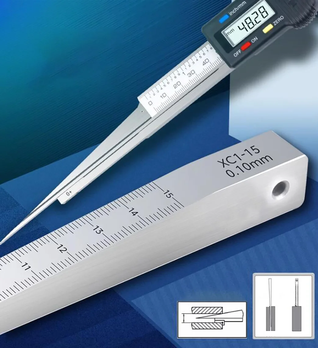 Stainless Steel Digital Wedge Feeler Gauge, Mechanical Feeler Gauge Gap Gauge, Detection Of Inclined Surfaces