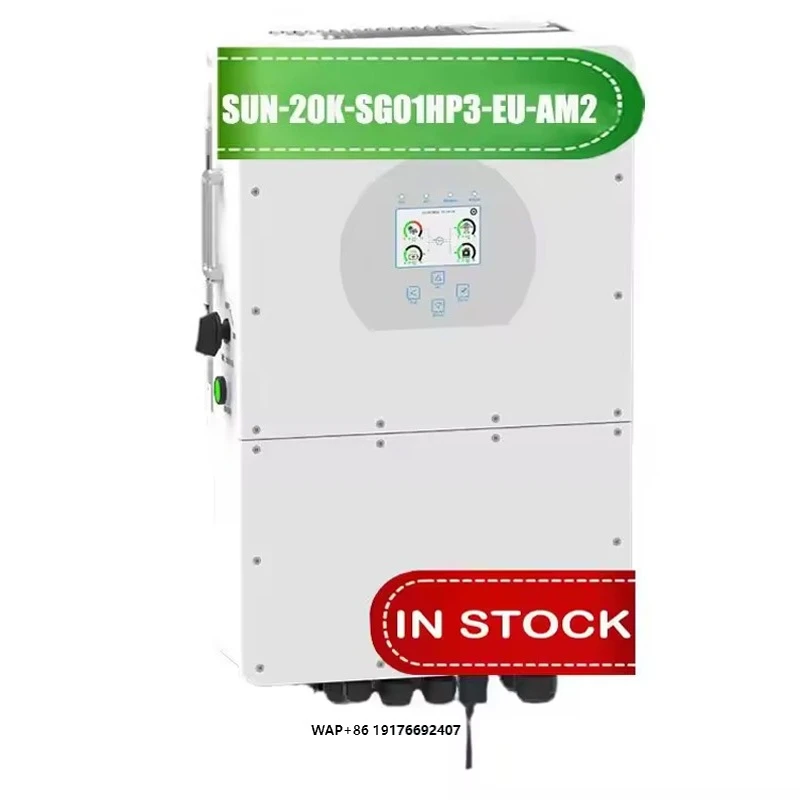 In Stock DEYE SUN-20K-SG01HP3-EU-AM2 20kw 25kw 30kw 40kw 50kw High Voltage Hybrid Solar Inverter 3 Phase Inverters