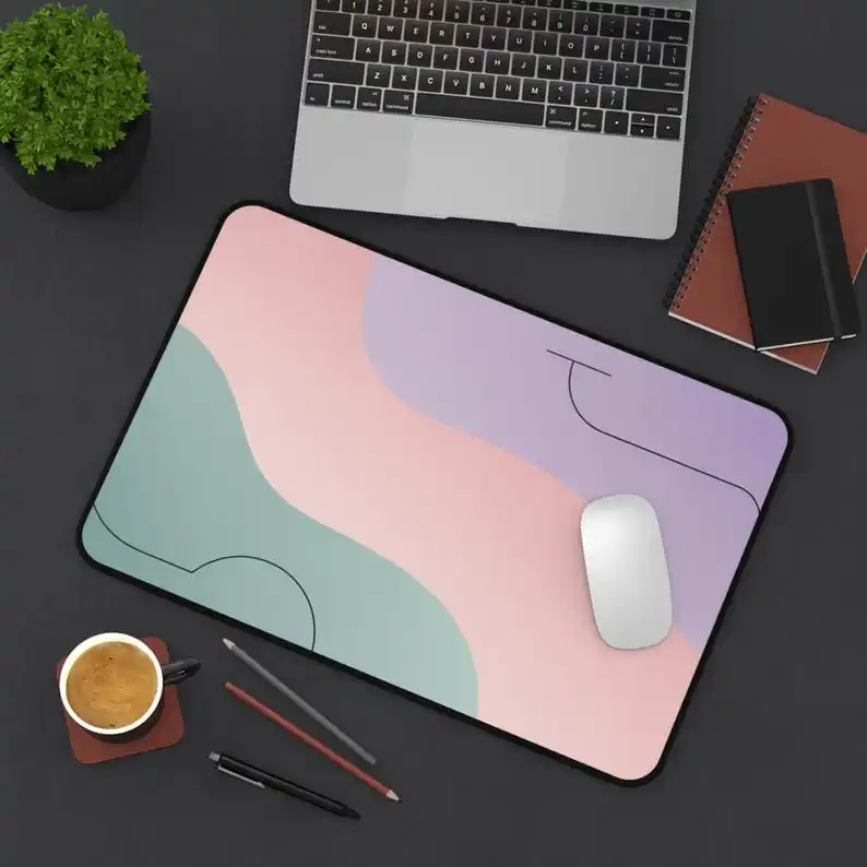 

Purple Aesthetic Gaming Mouse Pad, Comfortable for Gaming Girls' Desk Decoration, Cute Desk Mat, Unique Desktop Accessory