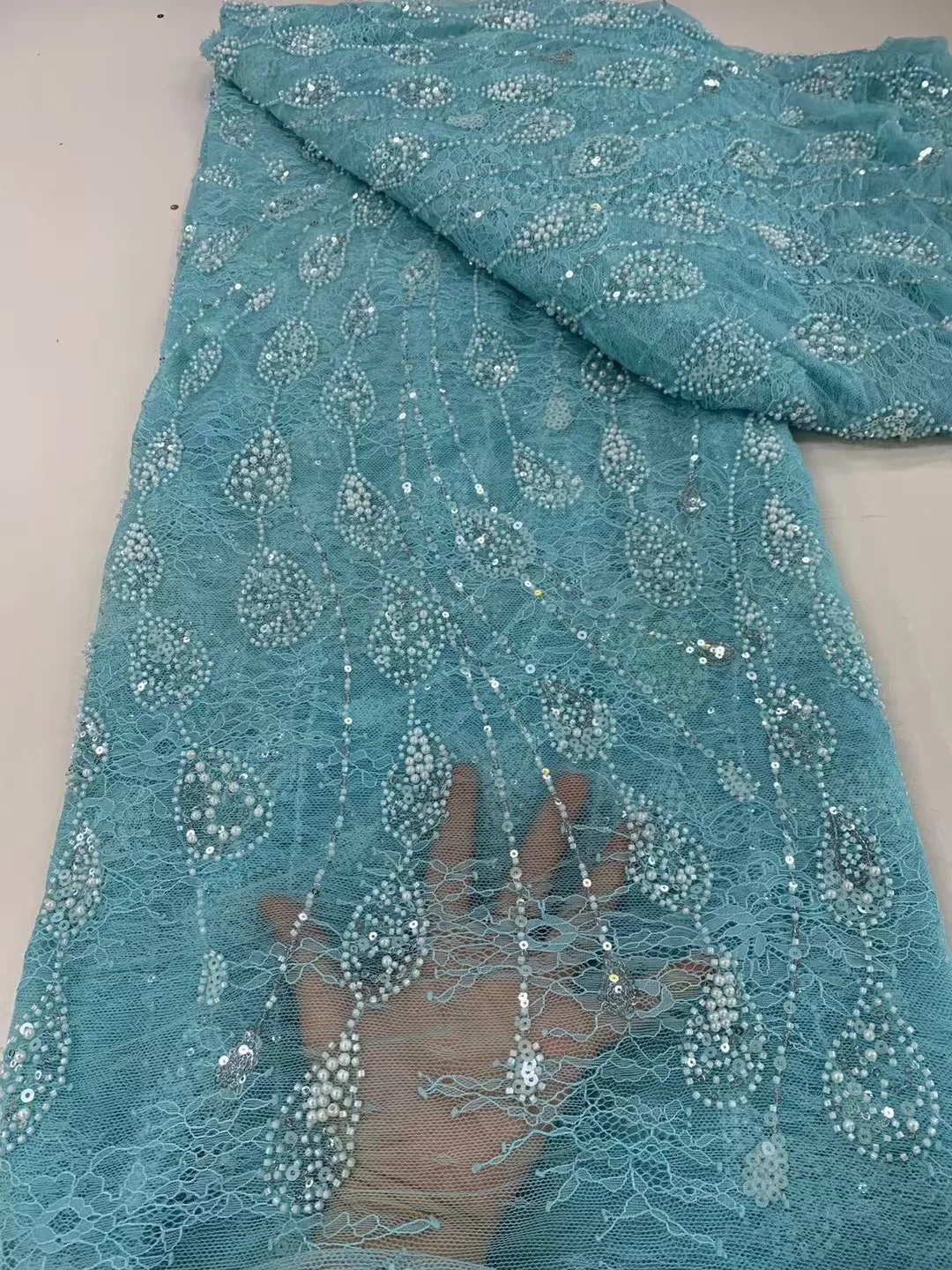 

Французская сетчатая кружевная ткань с бусинами, африканская кружевная ткань, нигерийская сетчатая кружевная ткань для платьев «сделай сам», вечерние, свадебные, NZX6246