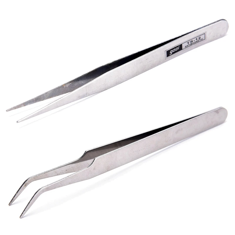 2pcs Hot Repair Precision Assembly Set Tool Stainless Steel Electronic Tweezers Wholesale