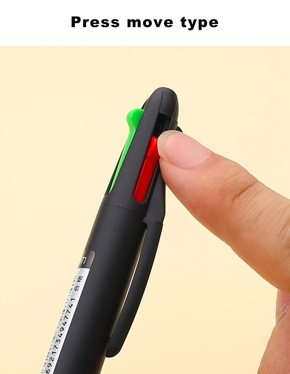 Deli 4-in-1 Kugelschreiber 0,7mm Mehrfarbige Tintenpatrone Multifunktionsstifte für Marker Schreiben Scrapbooking Schreibwaren Zurück zur Schule – Detail 8