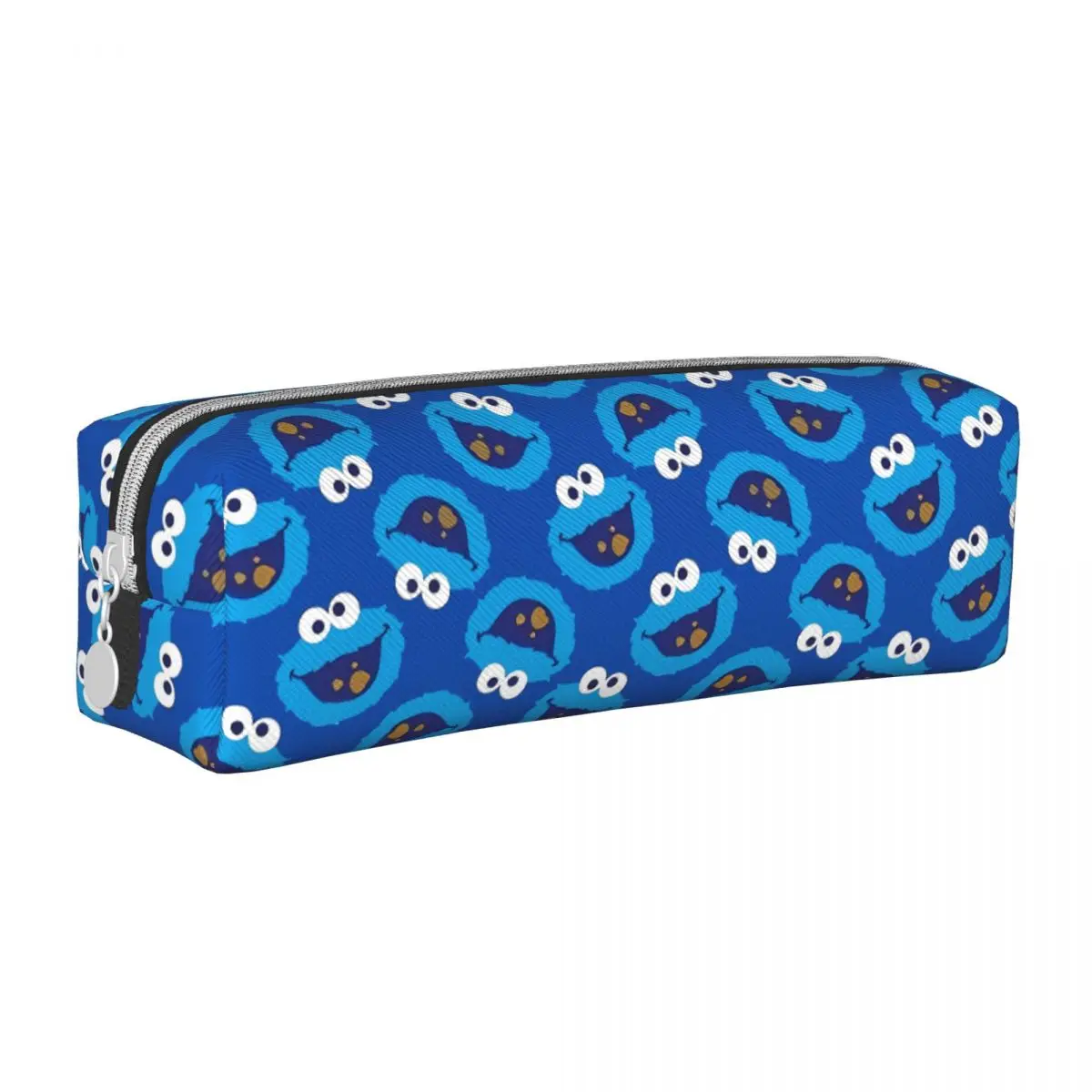 S-Sesame Street Cute Cookie Monster Pencil Case Cartoon Pencilcases Pen for Girls Boys Large Storage Bag Office Gift Stationery