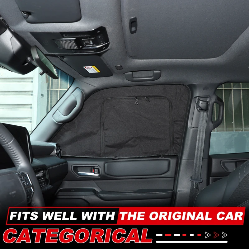 For 2024+ Toyota Prado LC250 Car Window Sun Visor Camping Curtain Foldable Sun Visor Insect Mesh Window Cover Car Accessories