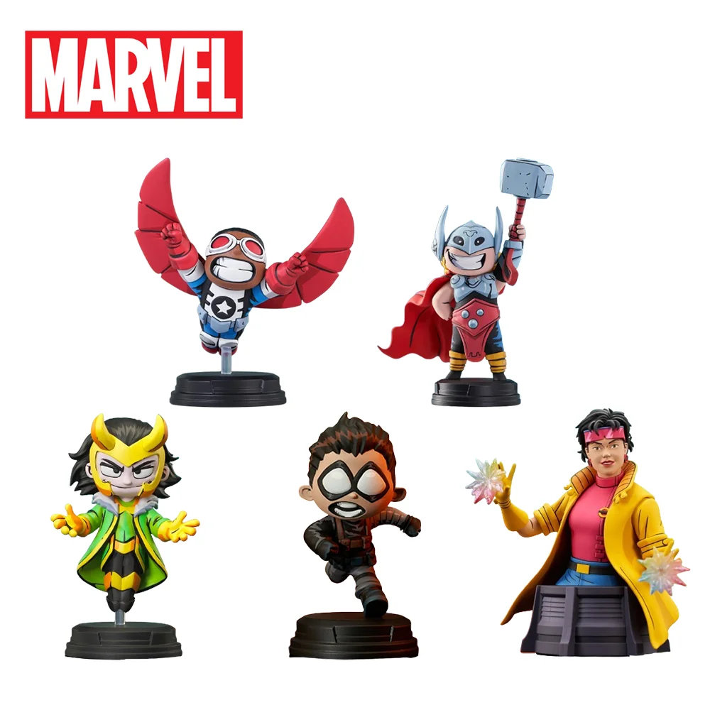 

Animated Version Marvel Loki Mighty Thor Falcon Winter Soldier Jubilee Action Figure Figurine Desk Decor Toy Collect Model Gift